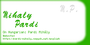 mihaly pardi business card